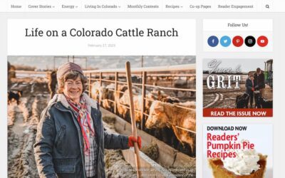 Colorado Country Life Interviews Janie VanWinkle for the Life on a Colorado Cattle Ranch Feature Article.
