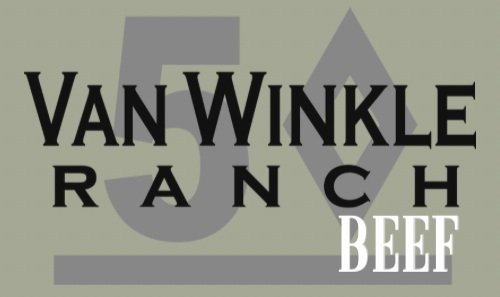 Tayler+VanWinkle+-+Beef+logo Logo of Van Winkle Ranch Beef, featuring bold text with a ranch-themed design, emphasizing quality beef products.